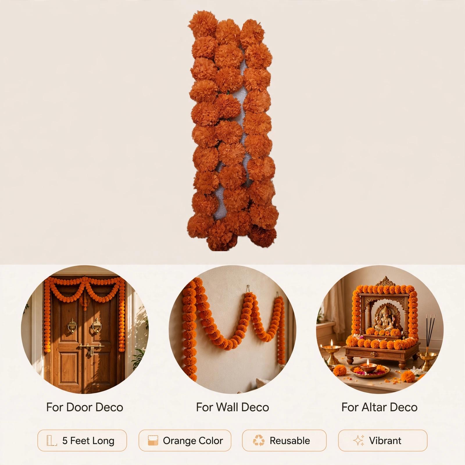 Marigold String Orange 5 feet B12