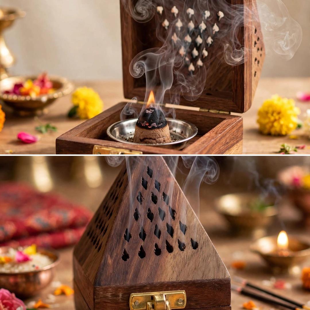 Wooden Dhoop Case
