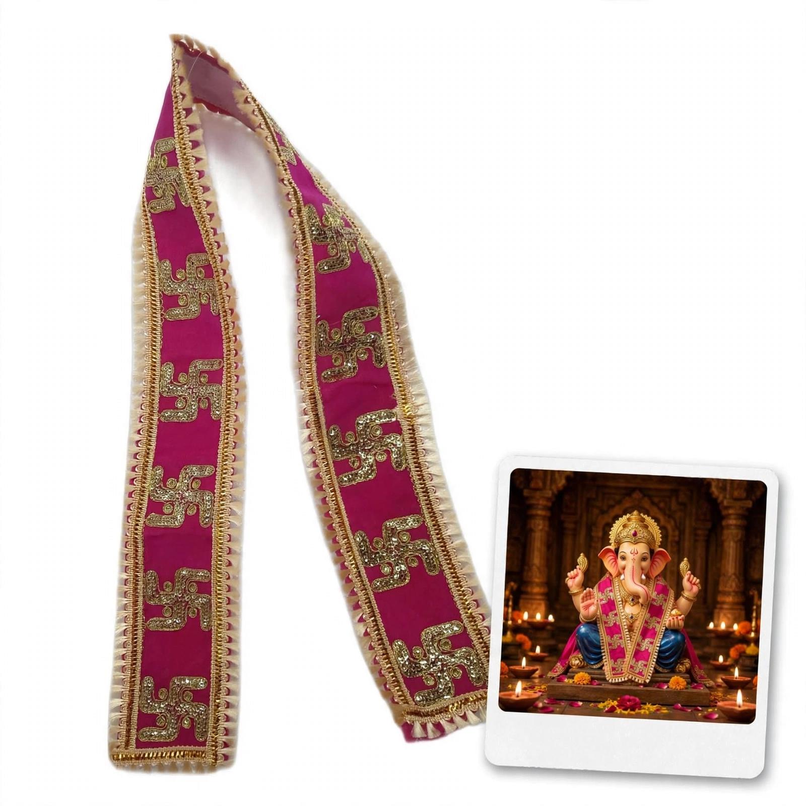 Designer Cloth Dupatta Pink 1foot B38