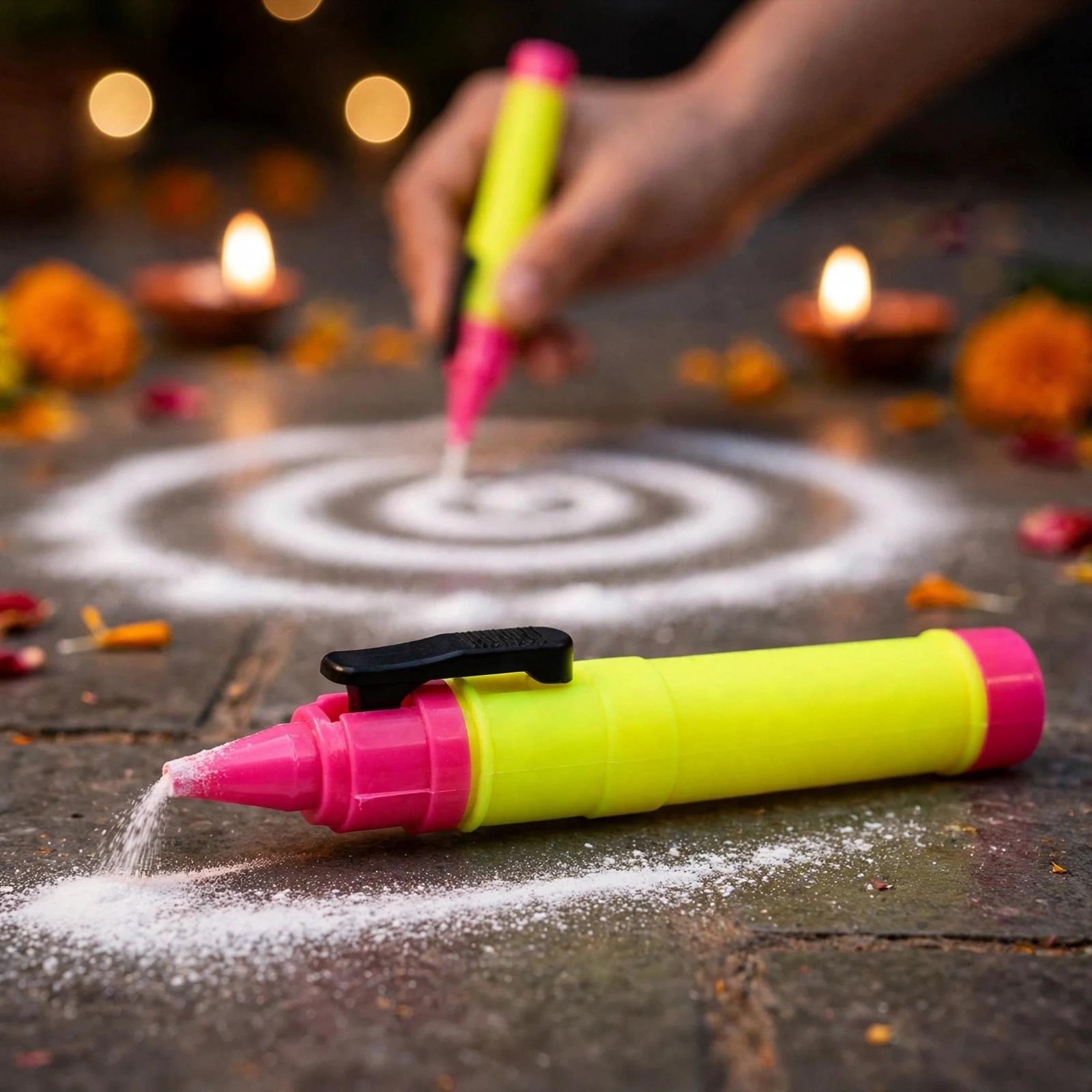 Plastic Rangoli Dispenser Pen 1pc 6inch Long