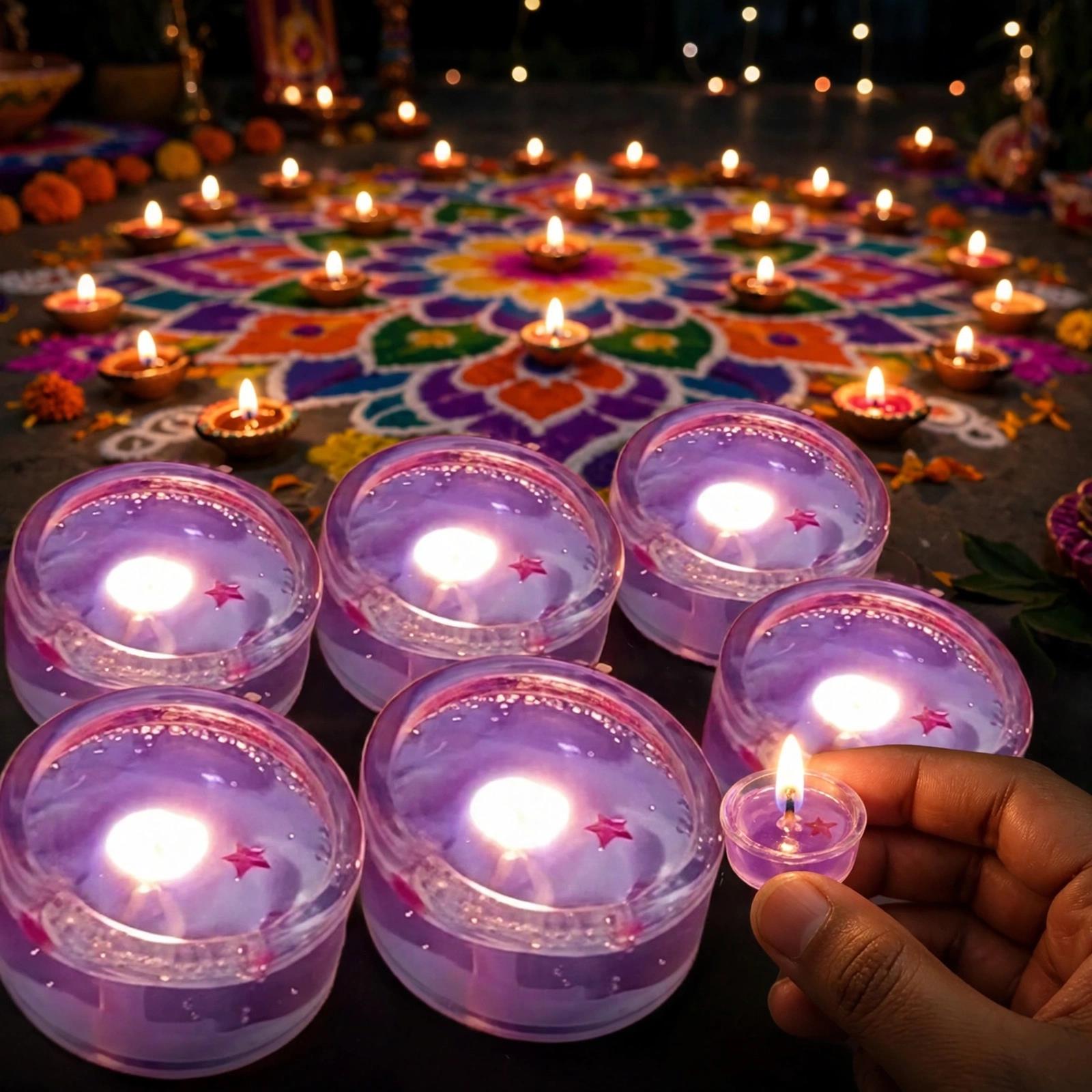 Gel Wax Glass Candle 2inch 6pcs