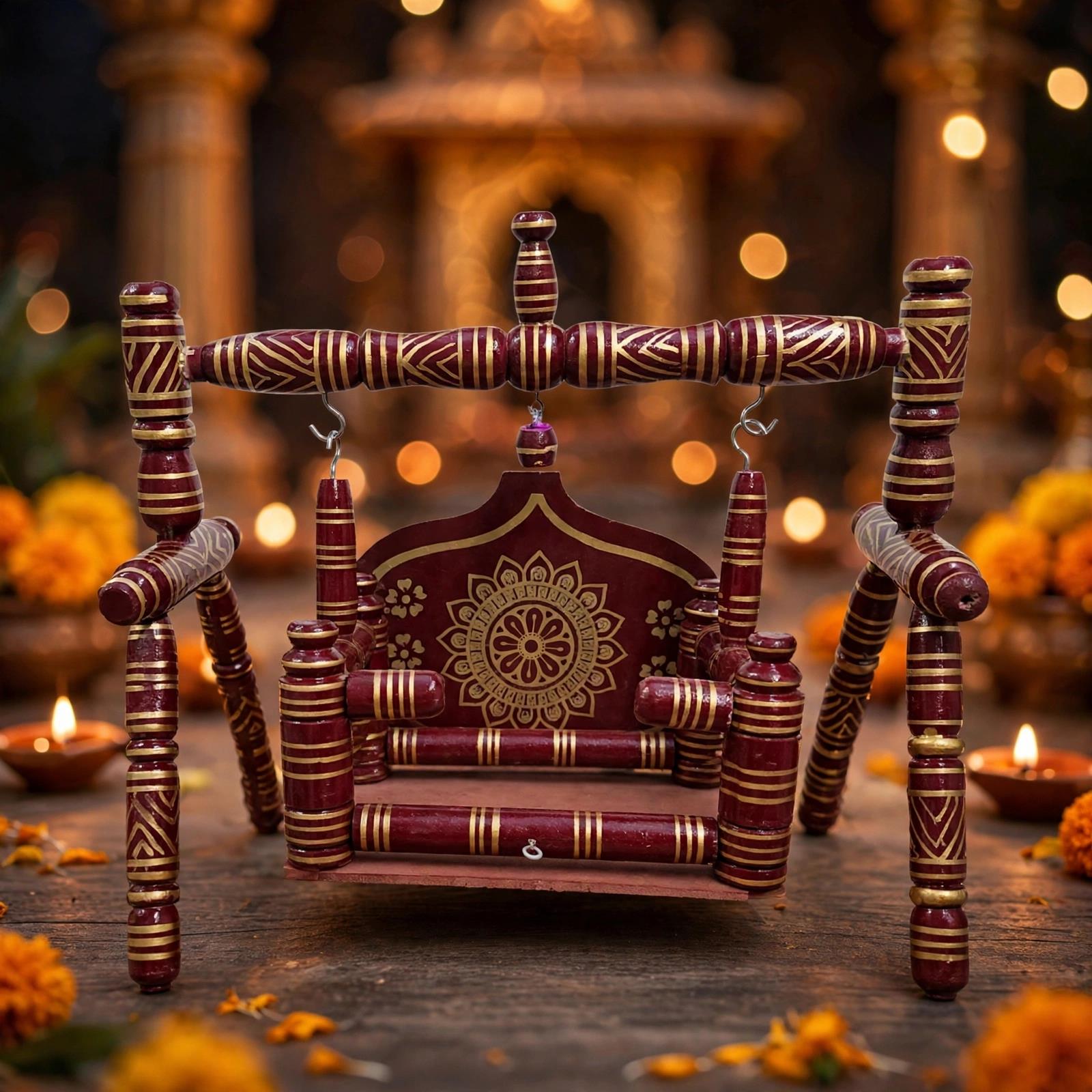 Palna Wooden 15 Inch Wide For Janmashtami
