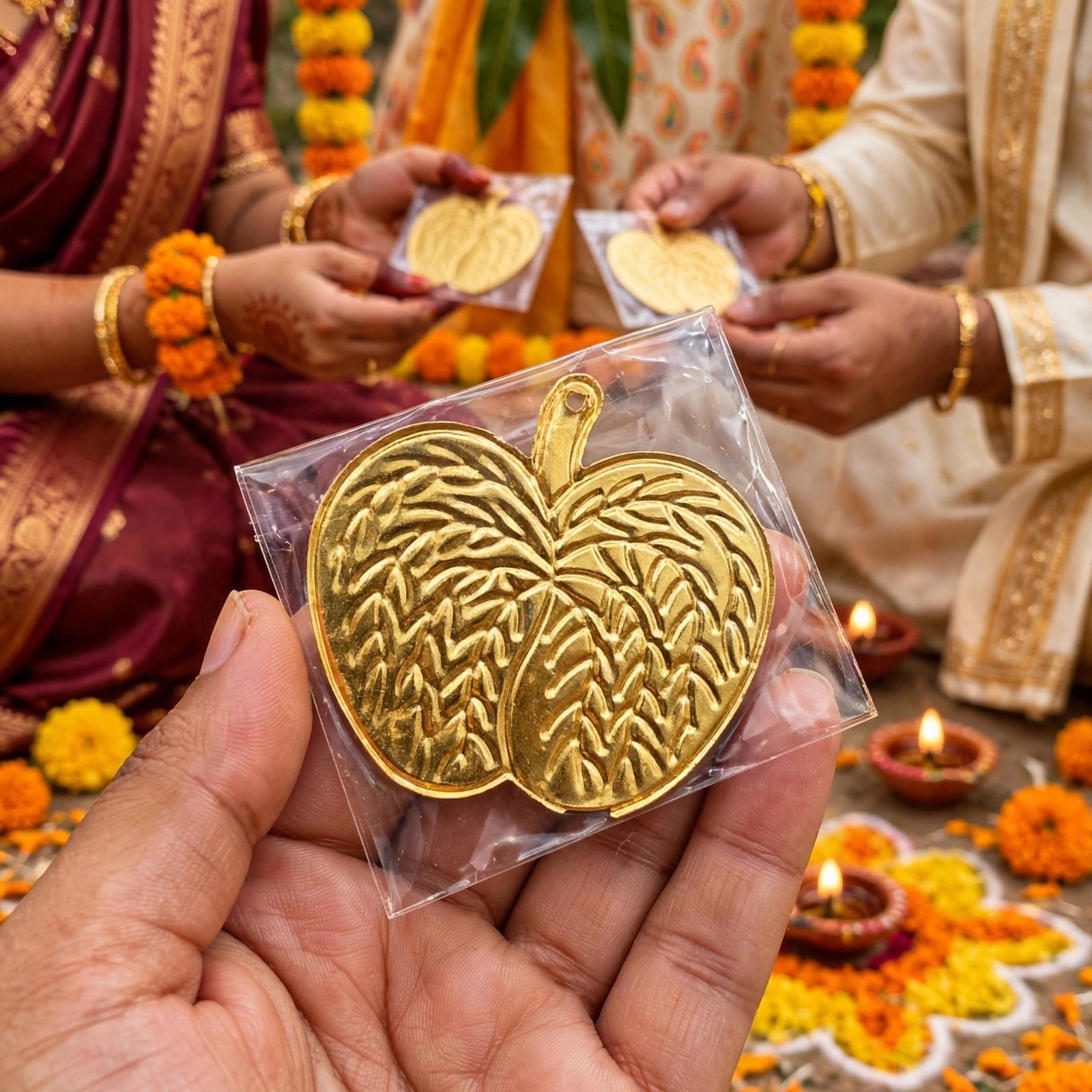 Metal Designer Aapte Leaf 1.25 Inch