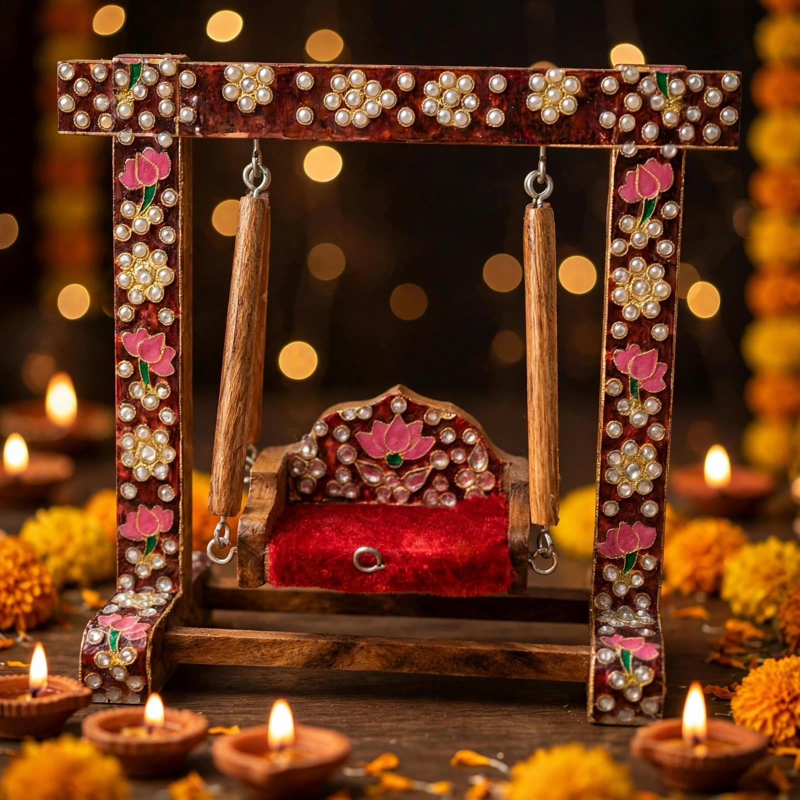 Wooden Jhula For God Idol | Small Palna Zula D1