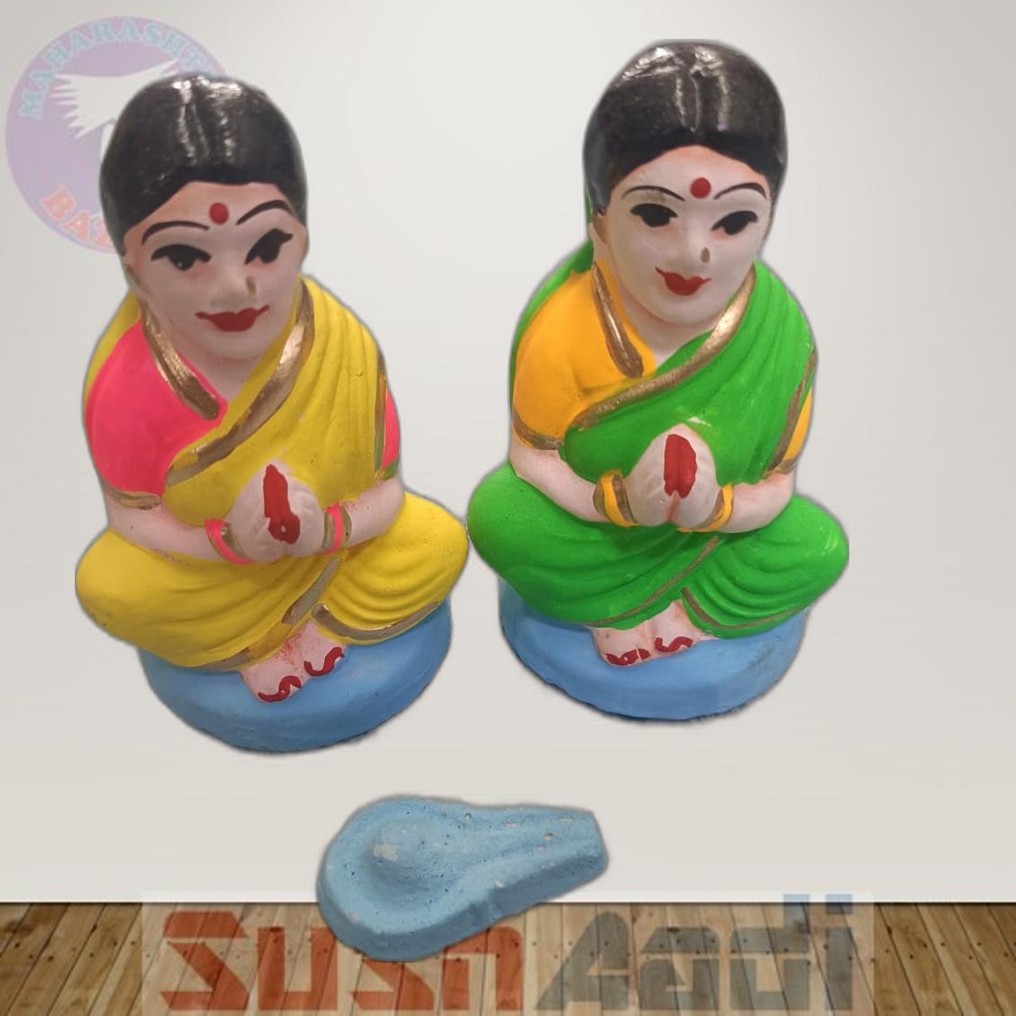 Hartalika Pop 5inch Tall Multicolour 2pc - Indian Grocery Singapore