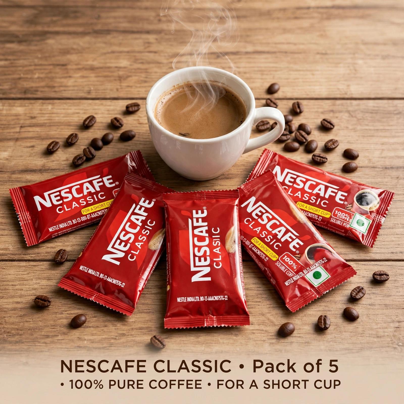 Nescafe Classic • Pack Of 5 • 100% Pure Coffee - Indian Grocery Singapore